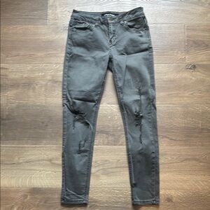Ashley Mason Skinny distressed Gray Jeans